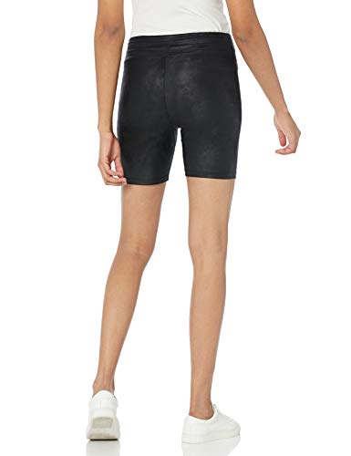 The Drop Jackie Short de Ciclista Ajustado de Cuero Sintético, Negro, XL