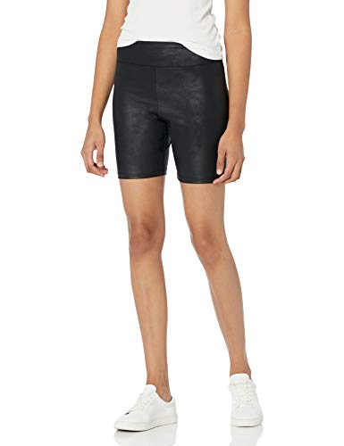 The Drop Jackie Short de Ciclista Ajustado de Cuero Sintético, Negro, XL