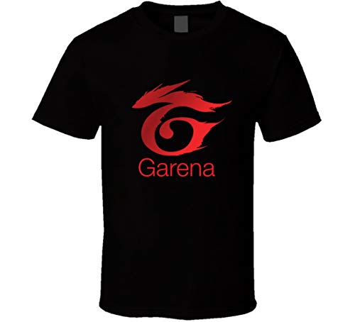 The Fox TAN Garena Juegos Logo Online Juegos Camiseta Negro Negro Negro ( XXL