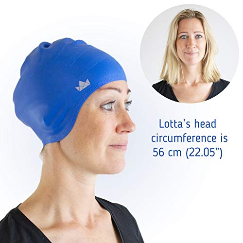 The Friendly Swede Pack de 2 Gorros de Natación de Silicona para Nadadores con Pelo Largo - GARANTÍA DE por Vida (Rosa + Violet)