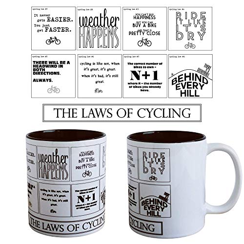 The Laws of Cycling - Taza de ciclismo, diseño de ciclista, regalo para ciclistas, ciclistas, tazas ciclistas, tazas de ciclismo