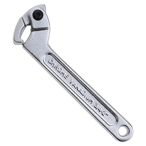 The Lord of the Tools - Llave inglesa con gancho ajustable para moto (19 - 51 mm), color cromado