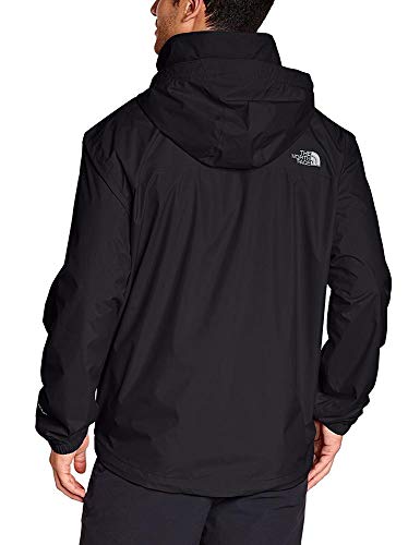 The North Face M Resolve Jacket Chaqueta Impermeable, Hombre, Negro (TNF Negro/TNF Negro), S