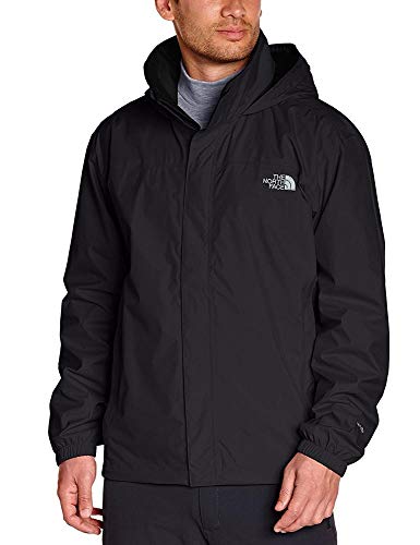 The North Face M Resolve Jacket Chaqueta Impermeable, Hombre, Negro (TNF Negro/TNF Negro), S