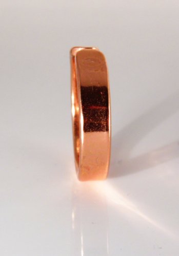 The Online Bazaar Unisex magnético cobre & Latón Palanca Pulsera y acabado liso magnético cobre anillo Combi Set Regalo - Grande Tamaño De Anillo: 22-25 mm