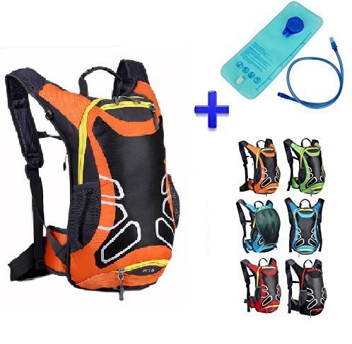 Theoutlettablet® Mochila Impermeable Bici para Ciclismo Bicicleta Bolsa Hidratacion Agua (2L) Mochila Capacidad 15 litros montaña - Senderismo - Btt - MTB - Tipo Camelbak