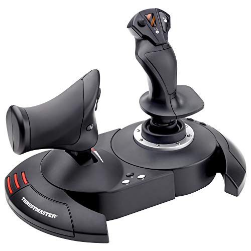 Thrustmaster T.Flight HOTAS X, Joystick y Acelerador con Sistema de Timón Dual, Botones y Ejes Programables, Mango Giratorio, Gatillo, Compatible PC/USB