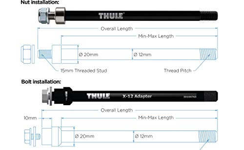 Thule Boost TH Syntace Adaptador de Eje, Unisex Adulto, Gris, Talla Única