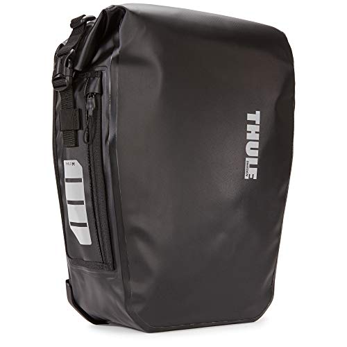 Thule Escudo Pannier 17L-Negro Bolsas para Bicicleta, Unisex Adulto, M