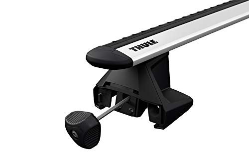 Thule Evo Clamp, Soporte para barras de techo, vehículos sin puntos de conexión, portaequipajes sin barras de serie, pack de 4