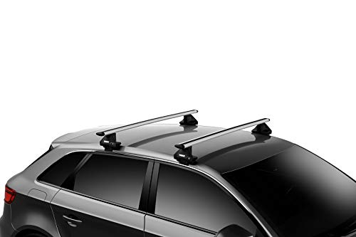 Thule Evo Clamp, Soporte para barras de techo, vehículos sin puntos de conexión, portaequipajes sin barras de serie, pack de 4