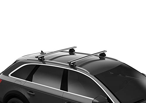 Thule Evo Flush Rail, Soporte de sencilla instalación para barras de techo Thule Evo, para vehículos con railing integrado.