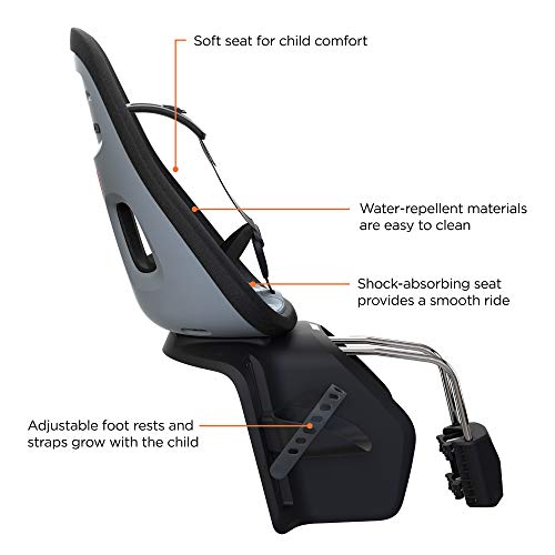 Thule Yepp Nexxt Maxi - Asiento Trasero Unisex para niños, Color Gris, Carga máxima 22 kg