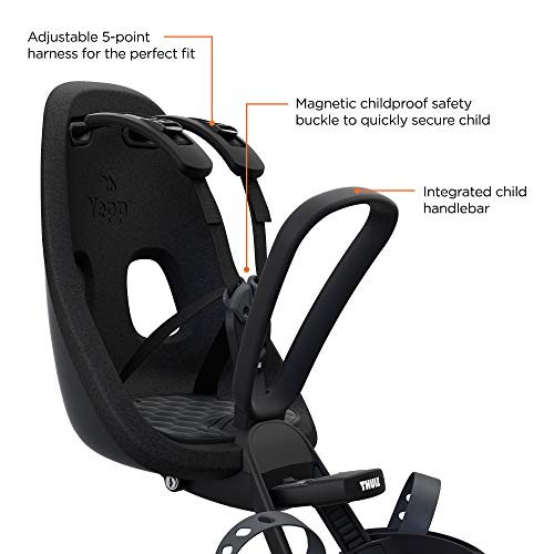 Thule Yepp Nexxt Mini - Asiento Delantero Unisex para niño, Color Negro, Carga máxima de 15 kg