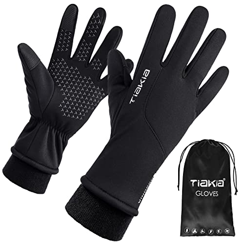 Tiakia Guantes de Invierno Guantes Transpirables Resistentes al Desgaste Guantes Unisex a Prueba de Viento Pantalla Táctil Diseño Antideslizante Guantes de Ciclismo / Esquí