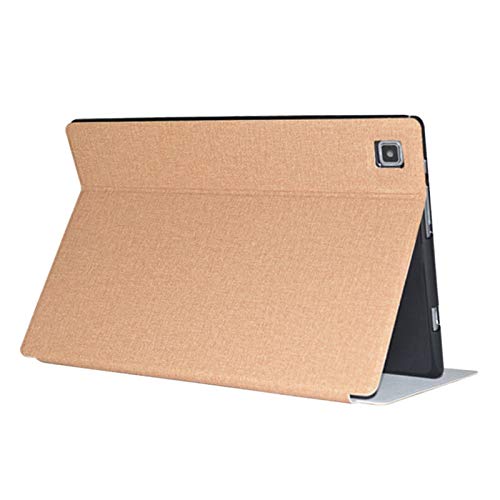Tiamu Funda para tablet Teclast P20HD/Teclast M40, Funda protectora plana de cuero para Teclast P20HD 10,1(dorado)