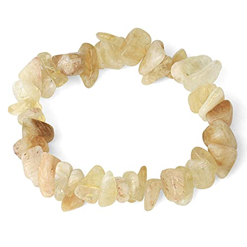 TIANYOU Chips Irregulares Pulsera de Piedra Natural Pulsera de Asimetría Cuarzo Crystal Quartz Gravel Pulseras Pulseras Brazaletes para Mujeres Niñas Boda / 15