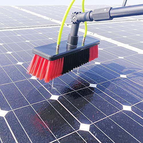 TICKRAN Kit de limpieza telescópica para postes de extensión de ventanas, para limpieza de paneles fotovoltaicos y solares, para coches, caravanas, camiones, autocaravanas, 9 m