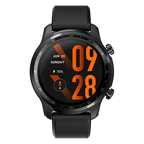 Ticwatch Pro 3 Ultra GPS Smartwatch Qualcomm SDW4100 y Mobvoi Sistema de procesador Dual Wear OS Smart Watch para Hombres Oxígeno en Sangre Detección IHB AFiB Evaluación de Fatiga 3-45 días Batería