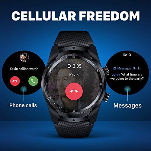 TicWatch Pro 4G / LTE Smartwatch PRO, 1G RAM 4GB Memoria, Monitoreo del sueño, Ejercicio y estado físico, Relojes deportivos, GPS integrado, NFC Google Pay