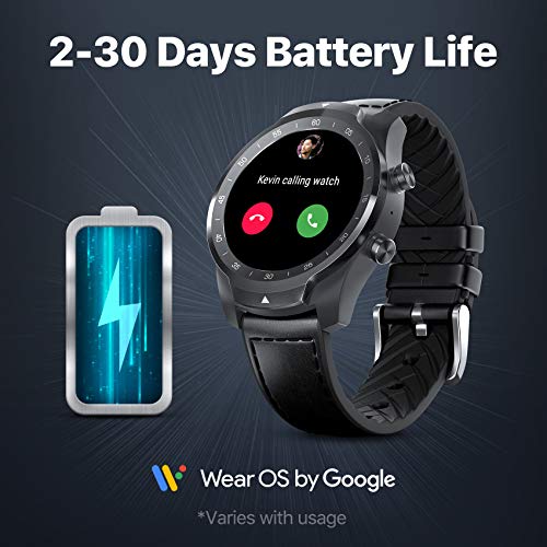 TicWatch Pro S Reloj Inteligente con 1GB de Memoria RAM GPS Incorporado IP68 Impermeable 24 Horas Monitoreo del Ritmo cardíaco Seguimiento del sueño Wear OS by Google Smartwatch