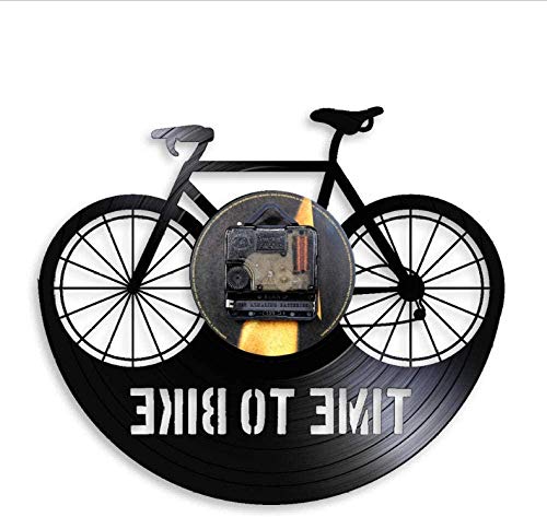 Tiempo para Ciclistas, Cita de inspiración, decoración del hogar, Bicicleta de montaña, Reloj de Pared, Antiguo, Bicicleta, Ciclista, Reloj de Pared con Disco de Vinilo Retro