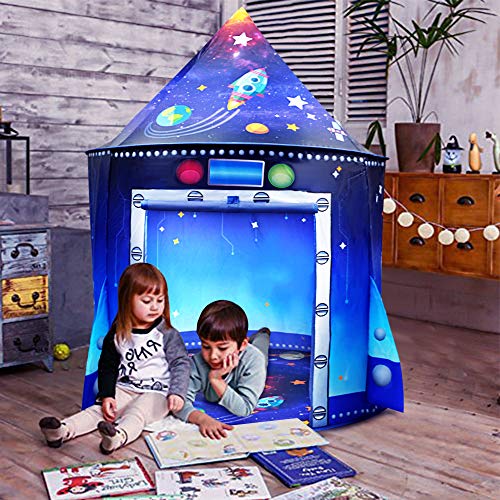 Tienda Campaña Infantil, Casitas Infantiles Tela, Playhouse para Niños Niñas Jugar Castle Interior al Aire Libre, Regalo para Niños (Azul)