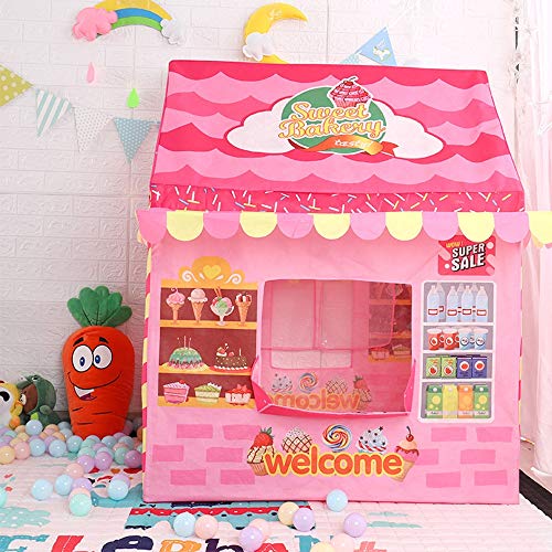 Tienda de juegos para niños Tipi Infantil Tienda de campaña cubierta casa del juego princesa ventas tienda de la casa casa del juego Uso interior y exterior ( Color : Rosado , Size : 100x86x128cm )