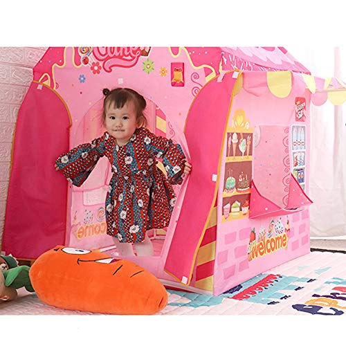 Tienda de juegos para niños Tipi Infantil Tienda de campaña cubierta casa del juego princesa ventas tienda de la casa casa del juego Uso interior y exterior ( Color : Rosado , Size : 100x86x128cm )