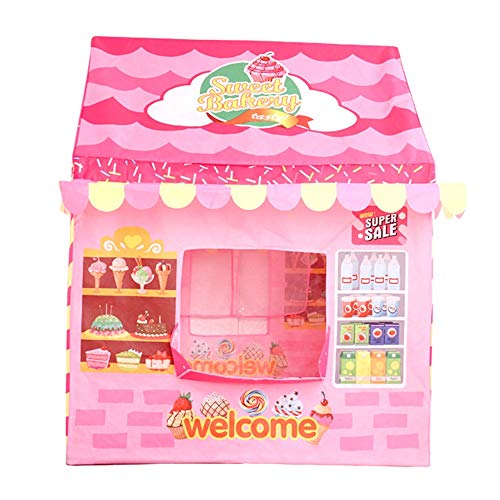 Tienda de juegos para niños Tipi Infantil Tienda de campaña cubierta casa del juego princesa ventas tienda de la casa casa del juego Uso interior y exterior ( Color : Rosado , Size : 100x86x128cm )