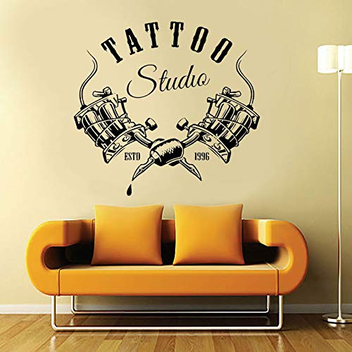 Tienda de tatuajes, letrero de estudio, pegatinas de pared, calcomanía de ventana fresca, arte, publicidad, venta al por menor y decoración de tienda, papel tapiz A3 44x42cm