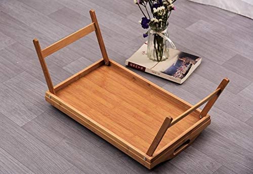 Tienda Eurasia® Bandeja para Cama Plegable, mesita desayuno con Patas Plegables, Natural, 50x30x24 cm