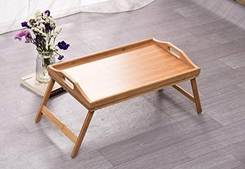 Tienda Eurasia® Bandeja para Cama Plegable, mesita desayuno con Patas Plegables, Natural, 50x30x24 cm