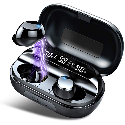 Tiksounds Auriculares Inalambricos, Auriculares Bluetooth 5.1 con Mic, 150 Horas Reproducción con Caja de Carga, HiFi Calidad de Sonido, In Ear Auriculares para Trabajo, Deporte, Juego