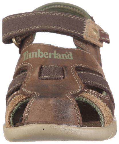 Timberland Sport Casual Sandal FTK Power Play Fisherman, Sandalias Unisex niños, Braun Brown W Green, 32 EU