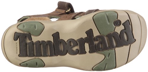 Timberland Sport Casual Sandal FTK Power Play Fisherman, Sandalias Unisex niños, Braun Brown W Green, 32 EU