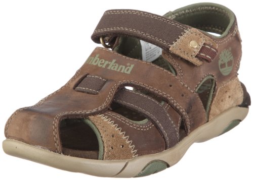 Timberland Sport Casual Sandal FTK Power Play Fisherman, Sandalias Unisex niños, Braun Brown W Green, 32 EU