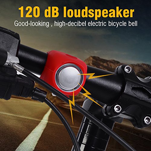 Timbre de Bicicleta y Anillo de Ciclismo Negro Adecuado para Uso en Bicicleta Al Aire Libre para Un Sonido Seguro Accesorios(Red)