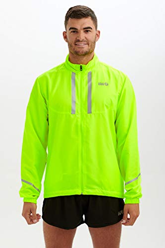 Time To Run Chaqueta Pace Ligera y Resistente al Viento para Correr/Ciclismo Hombre M Lima