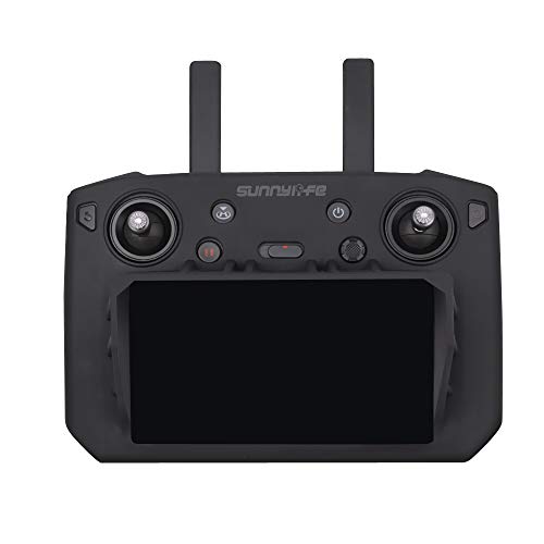 Tineer Cubierta Protectora de Silicona para Pantalla con sombrilla SunHood para dji Mavic 2 Pro/Zoom,Smart Controller Accesorio (Negro)