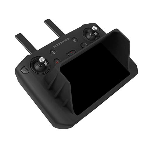 Tineer Cubierta Protectora de Silicona para Pantalla con sombrilla SunHood para dji Mavic 2 Pro/Zoom,Smart Controller Accesorio (Negro)