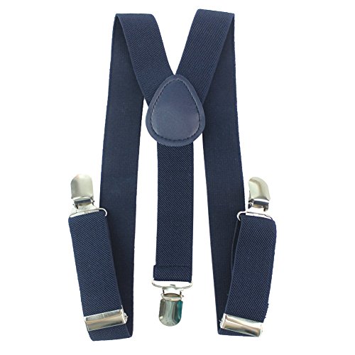 Tirantes Pajaritas Corbata Conjunto Elástica Ajustable Infantil Para Los Niños, Color Azul