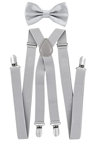elástico y longitud ajustable DonDon tirantes estrechos 2,5 cm para hombres con 3x clips en forma de Y