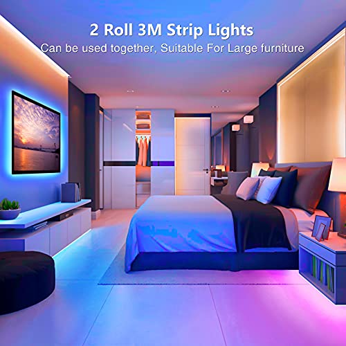 Tiras LED 6M ,Hoteril Tira LED RGB USB Impermeable con Control Remoto, 4 Modos de Brillo y 16 Colores, Tira LED Regulable para Habitacion, Hogar, Cocina, Bar, Fiesta, Boda, Restaurante (2 * 3M)