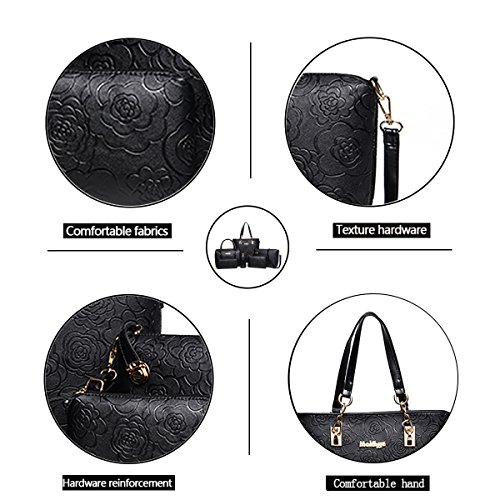 Tisdaini Bolsos de Mano Mujer Moda 6 Piezas Grande Bolsos Bandolera Bolsos Totes