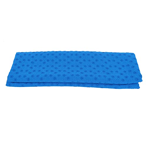 Toalla de Esterilla de Yoga, Esterilla de Almacenamiento portátil Toalla de Esterilla de Ejercicio Tecnología Profesional de fabricación sin Costuras para Yoga para Yoga de montaña para(Azul)