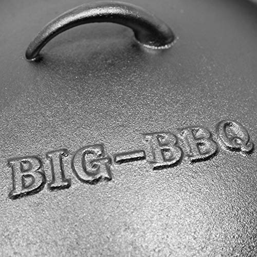 ToCis Big BBQ DO 6 Dutch Oven | Horno holandés de Hierro Fundido | pretratadas y curadas 12" Olla de Hierro Fundido | con Elevador y Soporte para la Tapa | con Las piernas