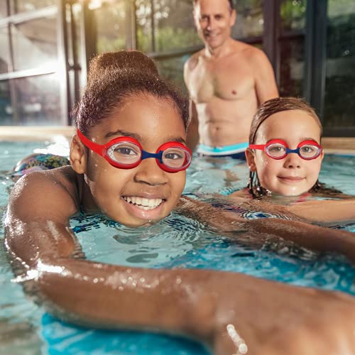 TODREMOU Gafas de natación para niños de 6 a 12 años, longitud ajustable, antivaho, gafas de natación para niños y niñas