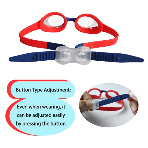 TODREMOU Gafas de natación para niños de 6 a 12 años, longitud ajustable, antivaho, gafas de natación para niños y niñas