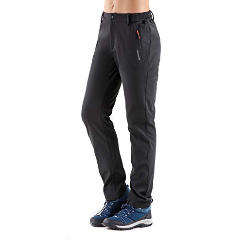 Tofern Pantalones de Softshell Activate para Mujer y niña, para Senderismo, para Exteriores, para Actividades al Aire Libre, Color Gris, Talla L